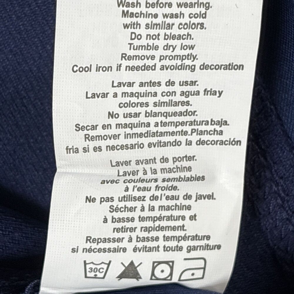 Cherokee Modern Classic Revolution V-Neck Scrub Top Navy Blue Size Medium - Picture 9 of 13